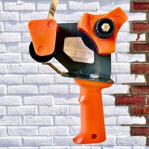 U-Haul Tape Gun Dispenser for Shipping Packing Storage Orange Plastic + Metal